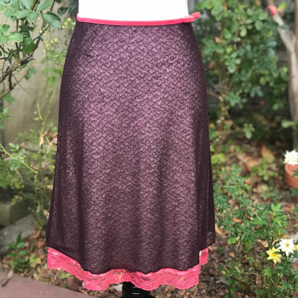 Free People Lace Overlay Skirt